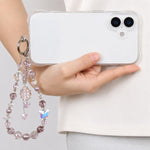 Ciondolo ballerina con cinturino per cellulare e perline