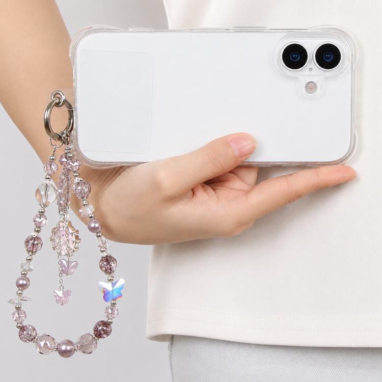 Ciondolo ballerina con cinturino per cellulare e perline