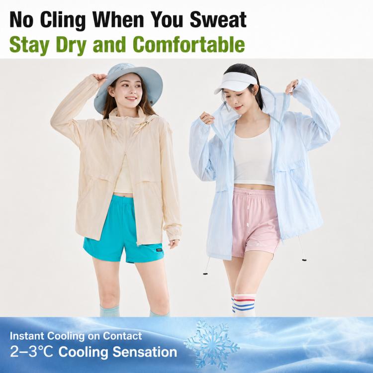 Cappotto leggero traspirante con protezione solare UPF50+