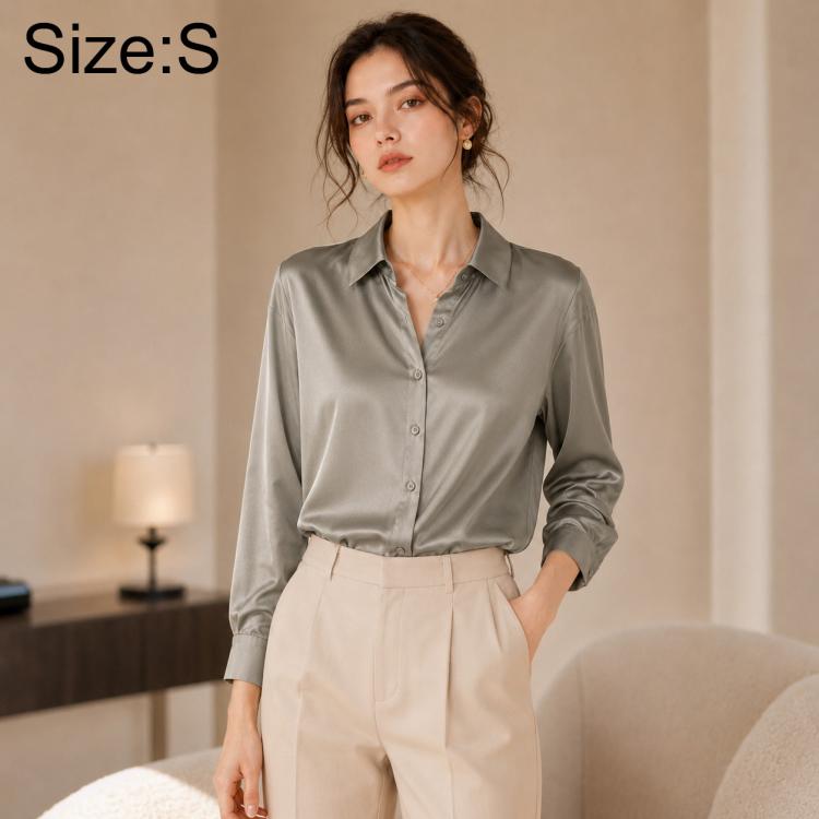 Camicia donna maniche lunghe stile vintage Hong Kong