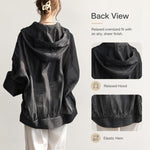 Cappotto donna leggero con cappuccio e protezione solare