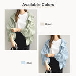 Cappotto donna leggero con cappuccio e protezione solare