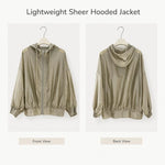 Cappotto donna leggero con cappuccio e protezione solare