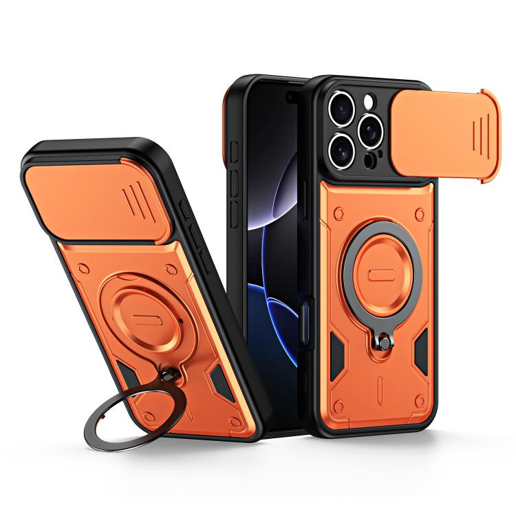 Custodia con anello e copriobiettivo per iPhone 16 Pro