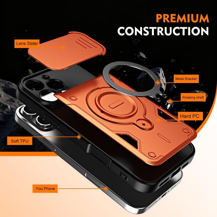 Custodia con anello e copriobiettivo per iPhone 16 Pro