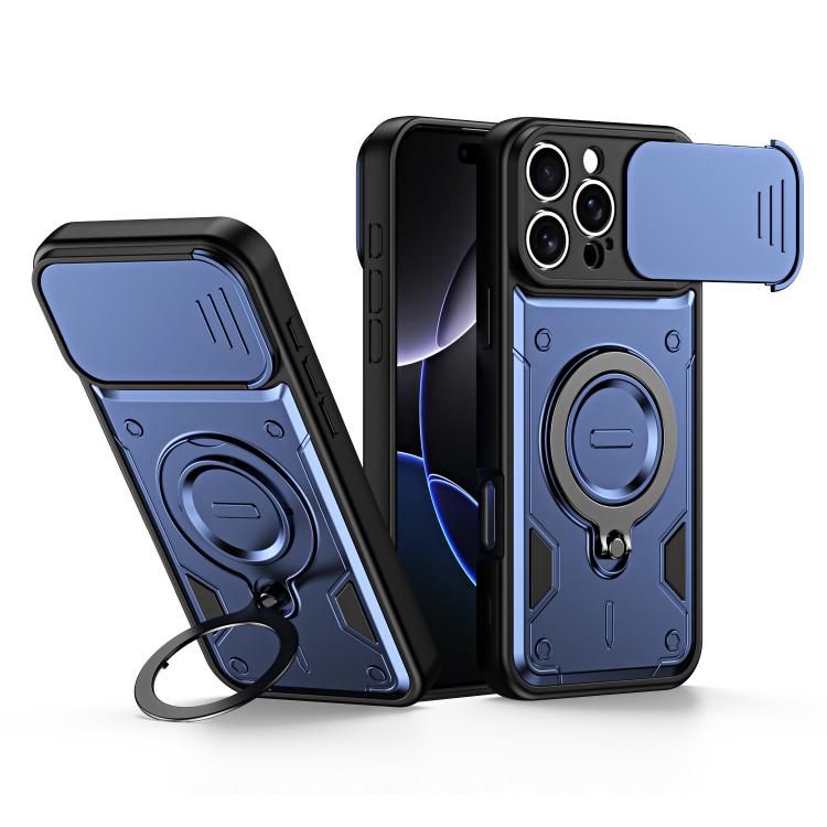 Custodia con anello e copriobiettivo per iPhone 16 Pro