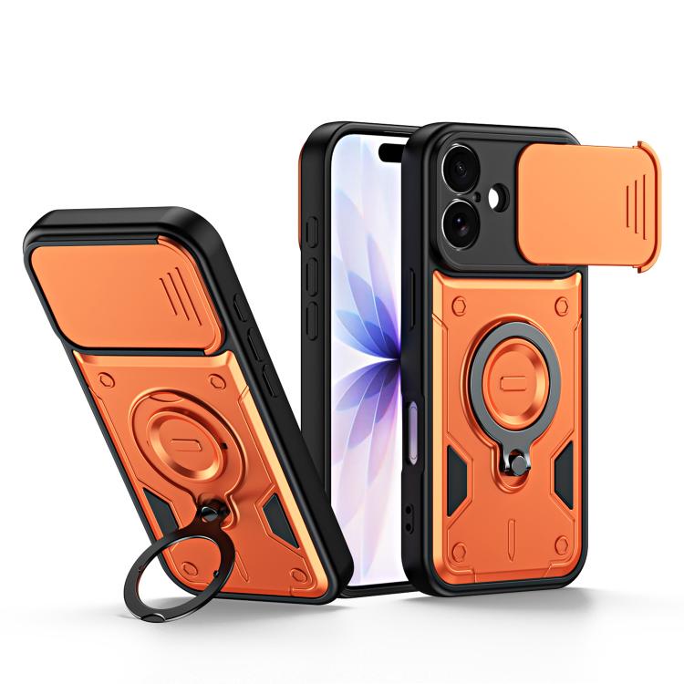 Custodia con anello e copriobiettivo per iPhone 16 Pro