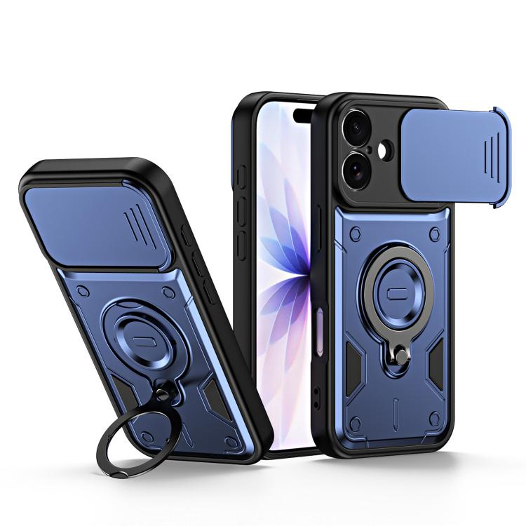 Custodia con anello e copriobiettivo per iPhone 16 Pro