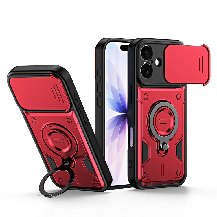 Custodia con anello e copriobiettivo per iPhone 16 Pro