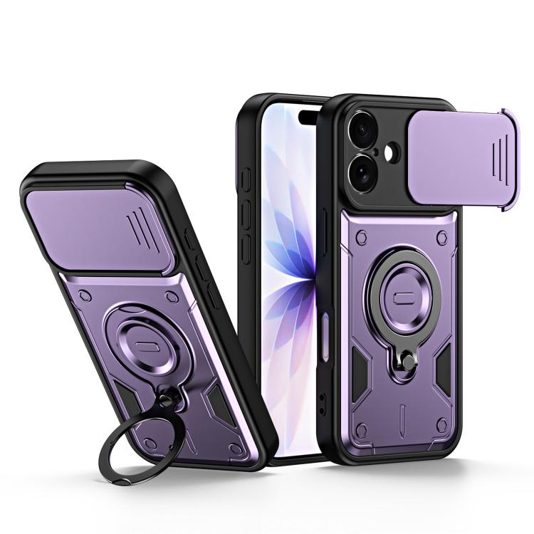 Custodia con anello e copriobiettivo per iPhone 16 Pro
