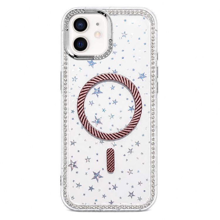 Custodia iPhone 12 Pro Max con anello magnetico in fibra carbonio