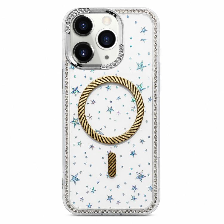 Custodia iPhone 12 Pro Max con anello magnetico in fibra carbonio