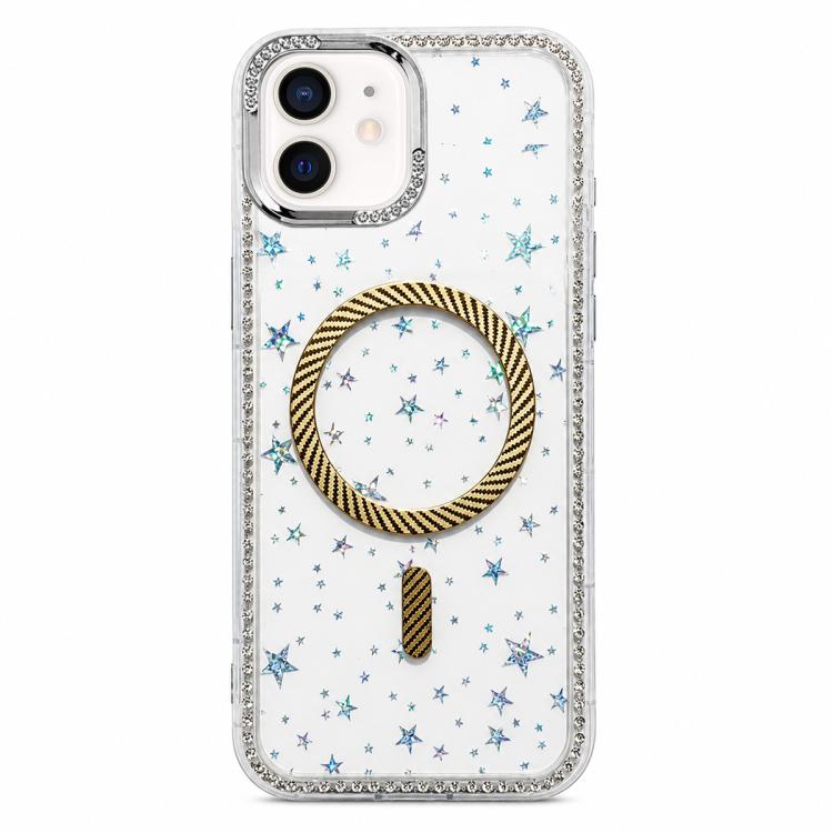 Custodia iPhone 13 Pro Max con anello magnetico in fibra di carbo