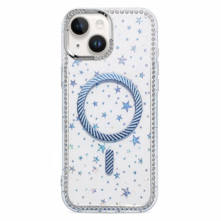 Custodia iPhone 14 Plus con anello magnetico in fibra carbonio