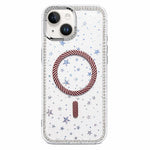 Custodia iPhone 14 Plus con anello magnetico in fibra carbonio