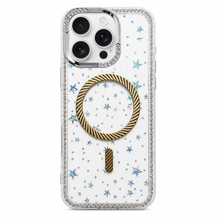 Custodia iPhone 16 Pro Max con anello magnetico in fibra di carbo