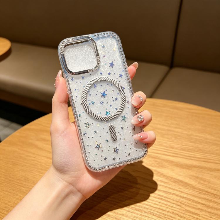 Custodia iPhone 13 Pro Max con anello magnetico in fibra di carbo