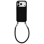 Custodia silicone antiurto con cordino per iPhone 16e e 17e