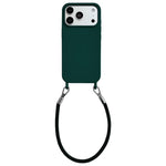 Custodia silicone antiurto con cordino per iPhone 16e e 17e