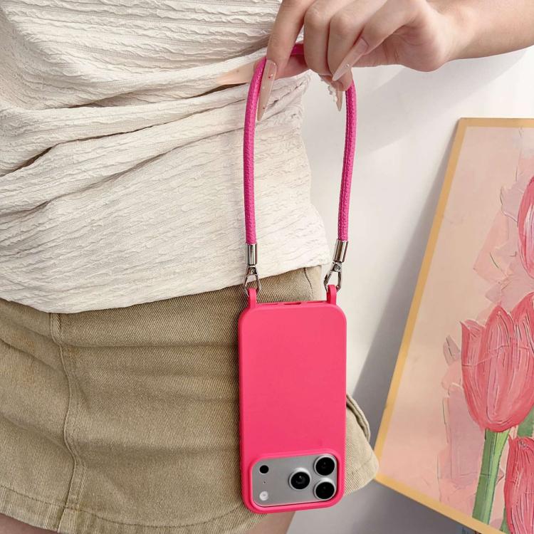 Custodia silicone antiurto con cordino per iPhone 17