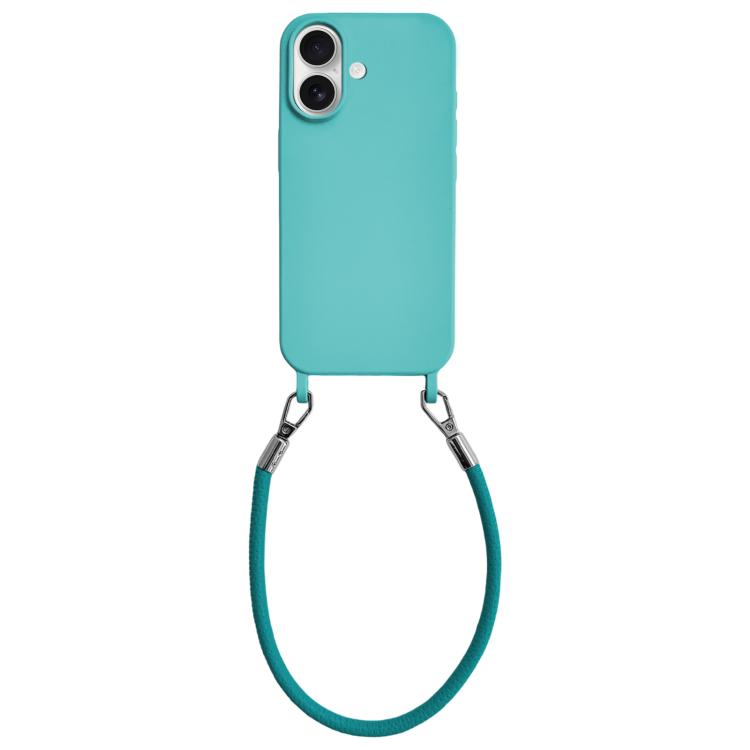 Custodia silicone antiurto con cordino per iPhone 17