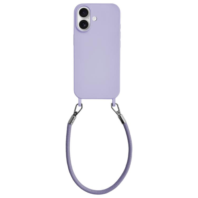 Custodia silicone antiurto con cordino per iPhone 17