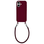 Custodia silicone antiurto con cordino per iPhone 17