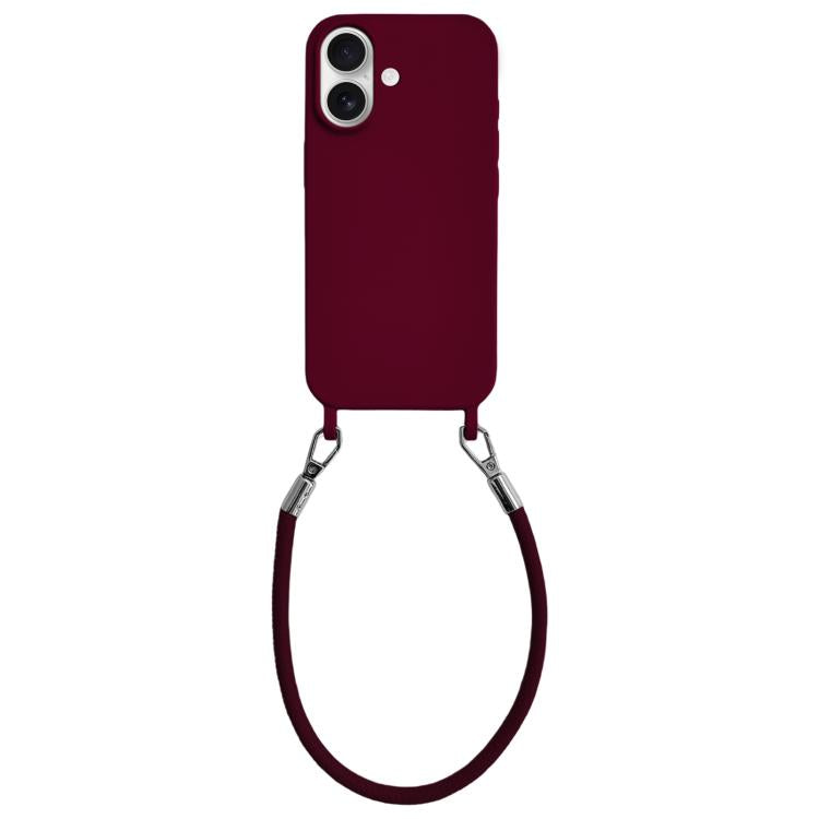 Custodia silicone antiurto con cordino per iPhone 17