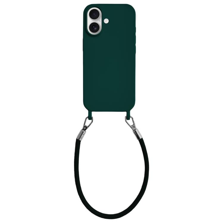 Custodia silicone antiurto con cordino per iPhone 17