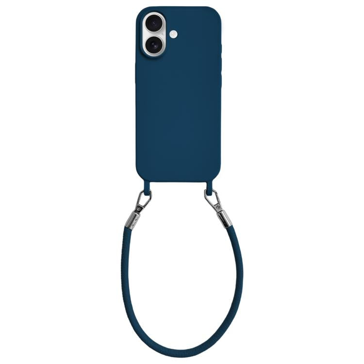 Custodia silicone antiurto con cordino per iPhone 17