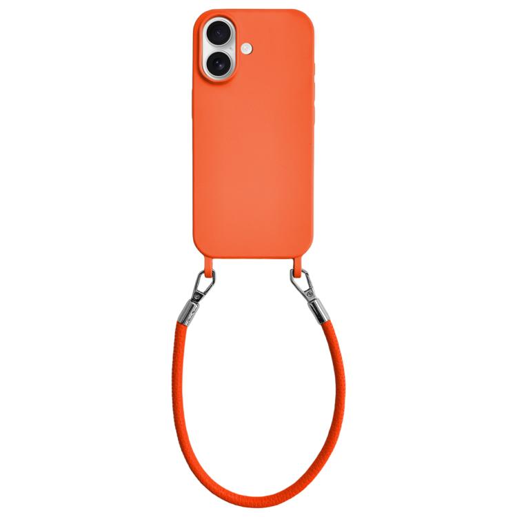 Custodia silicone antiurto con cordino per iPhone 17