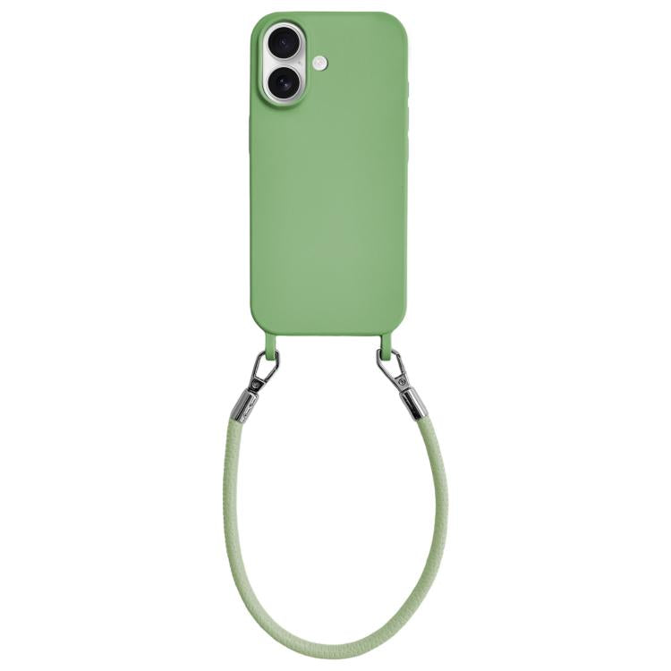 Custodia silicone antiurto con cordino per iPhone 16