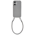Custodia silicone antiurto con cordino per iPhone 16