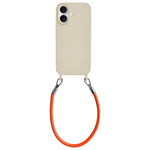 Custodia silicone antiurto con cordino per iPhone 16