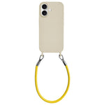 Custodia silicone antiurto con cordino per iPhone 16