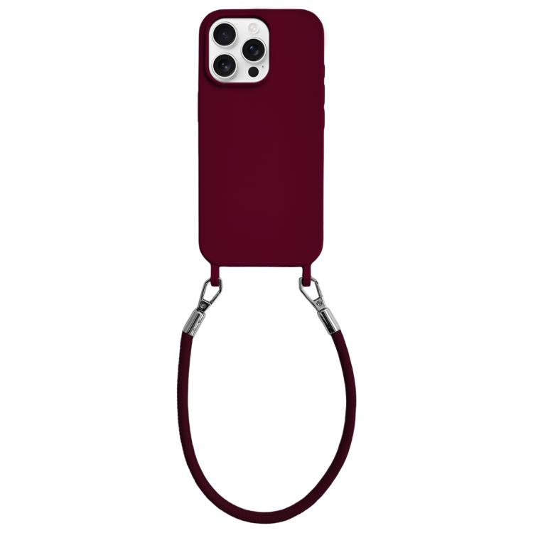 Custodia silicone con cordino per iPhone 15 Pro Max
