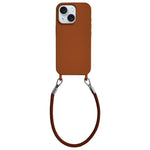 Custodia silicone antiurto con cordino per iPhone 15 Plus