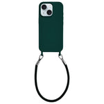 Custodia silicone antiurto con cordino per iPhone 15 Plus