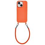 Custodia silicone antiurto con cordino per iPhone 15 Plus