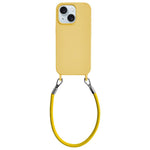 Custodia silicone antiurto con cordino per iPhone 15