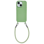 Custodia silicone antiurto con cordino per iPhone 15