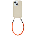 Custodia silicone antiurto con cordino per iPhone 15