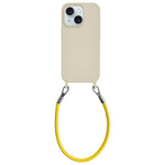 Custodia silicone antiurto con cordino per iPhone 15