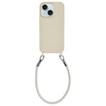 Custodia silicone antiurto con cordino per iPhone 15