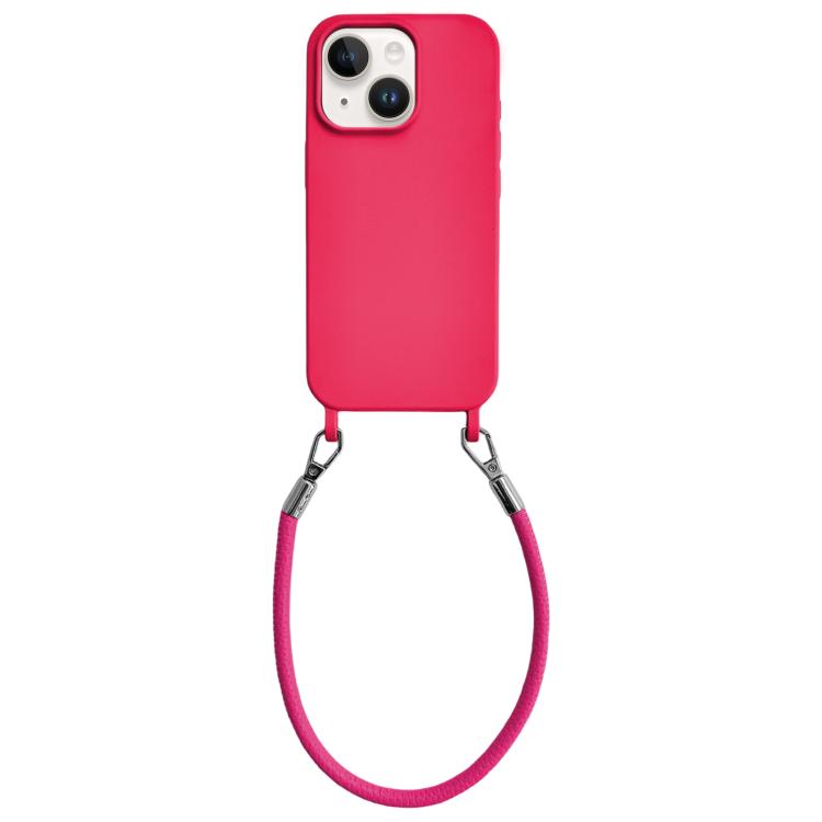 Custodia silicone antiurto con cordino per iPhone 14