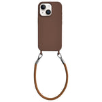 Custodia silicone antiurto con cordino per iPhone 14