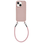 Custodia silicone antiurto con cordino per iPhone 14