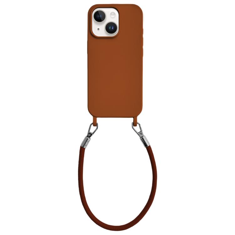 Custodia silicone antiurto con cordino per iPhone 14