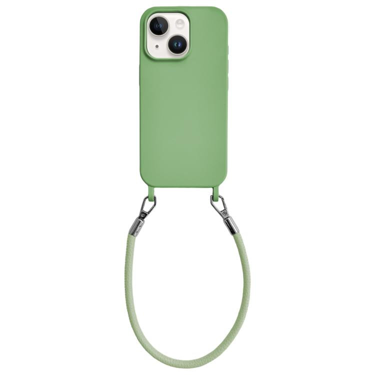 Custodia silicone antiurto con cordino per iPhone 14