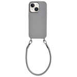 Custodia silicone antiurto con cordino per iPhone 14